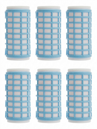 Dewal Beauty Бигуди термо DBTR28, 28 мм x 68 мм, голубой, 6 шт.