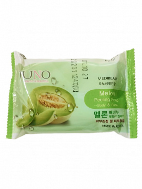 MEDIBEAU Косметическое пилинг-мыло для лица и тела с экстрактом дыни / Melon Peeling Soap, 150 г